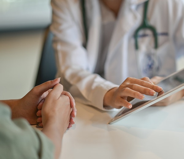 patient and doctor having consultation