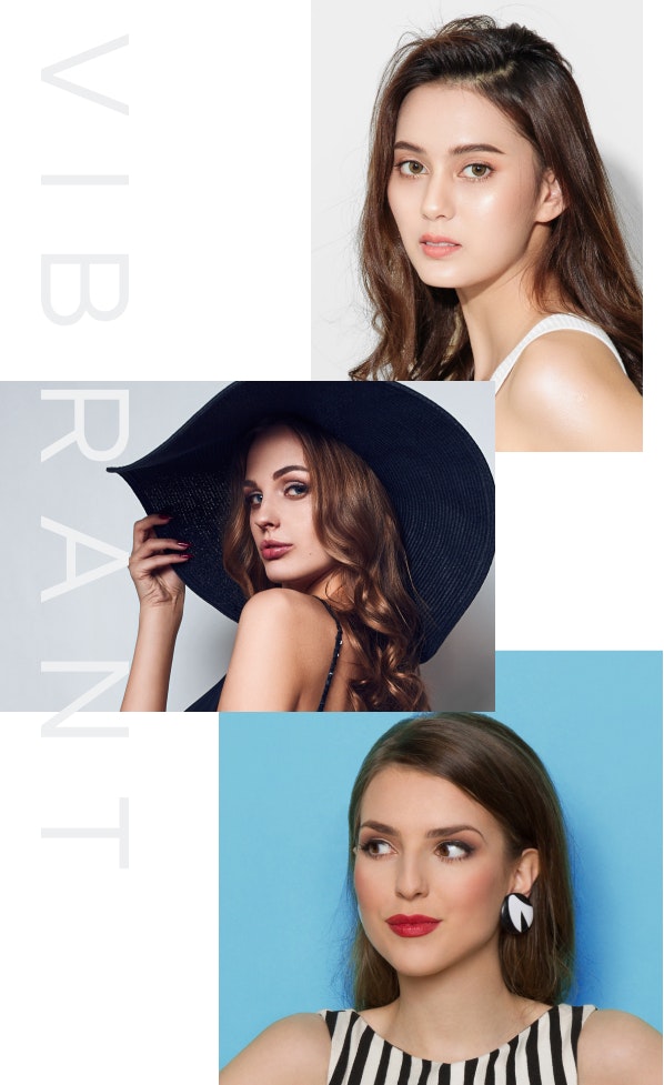 Collage of beautiful elegant women